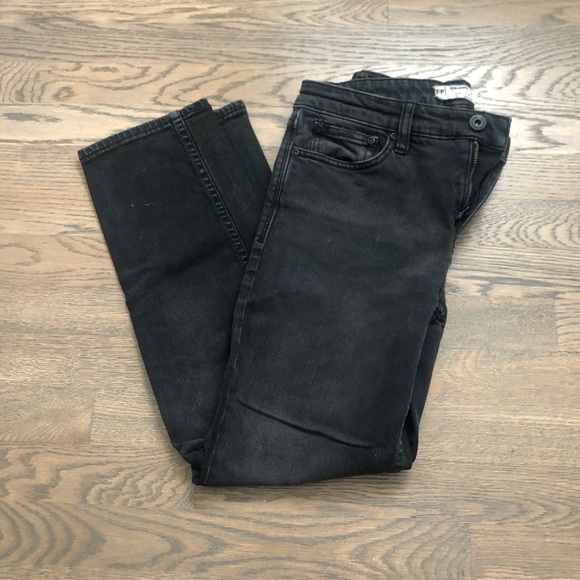 Free People Black Straight Leg Jeans - Picture 3 of 5